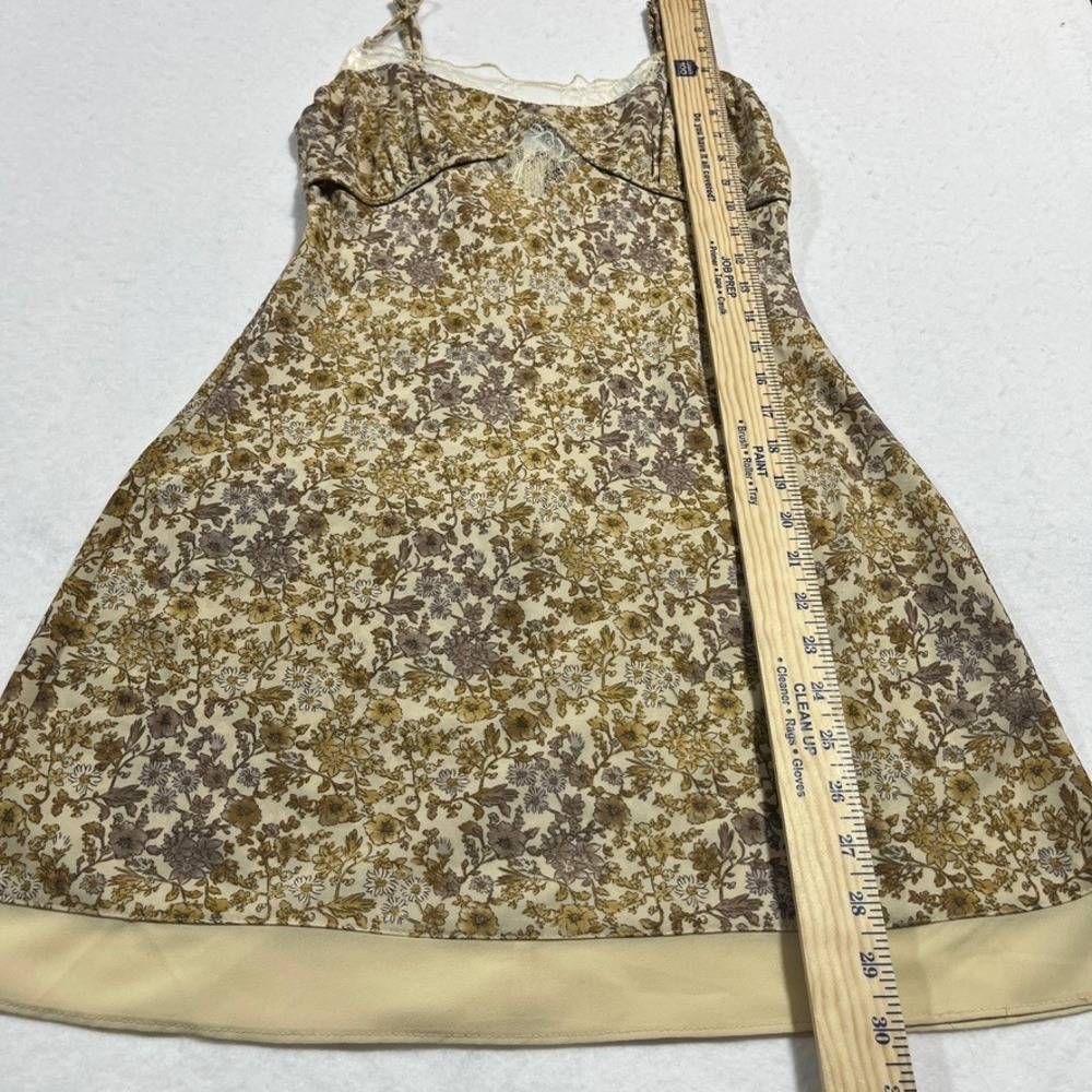 Forever 21 Y2K Floral Lace Slip Dress XS Boho Fairy Grunge Coquette Mini - Picture 2 of 5